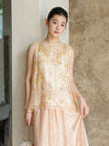 Radiance 2-Piece Light Gold Embroidered Cheongsam Top