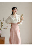 Starlight 2-Piece Xiu Apricot Top with Skirt Cheongsam