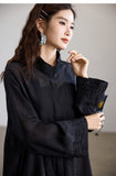 Ella Black Beaded Modern Shirt Cheongsam