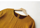 Sura Amber Yellow Relaxed Fit Cheongsam Top