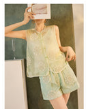 Allure 2-Piece Light Green Cheongsam Set