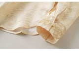 Aldebaran Apricot Yellow Jacquard Cheongsam Top