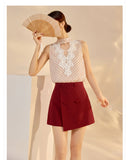 Theresa 2-Piece Polka Dot Vest Cheongsam Set