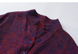 Katrina Dark Night Purple Jacquard Cheongsam Top