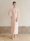 Heloise Cherry Blossom Asymmetrical Cheongsam Dress