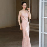 Ophelia Outer Wrap Cloud Apricot Shadow Cheongsam