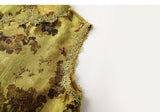 Anemone Yellow Green Lace Cheongsam Vest
