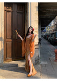 Clarice Shimmering Butterfly Strap Cheongsam Qipao Dress