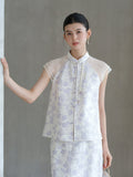 Wisdom Lavish Rayon Cheongsam Suit Stand Collar Buttons Qipao