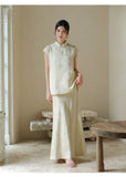 Vogue 2-Piece Light Green Silk Cheongsam Top