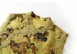 Anemone Yellow Green Lace Cheongsam Vest