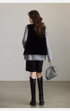 Ursula Black Sequin Embroidered Vest Cheongsam
