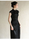 Quartz Night Dress Satin Cheongsam