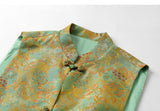 Qing Light Green Jacquard Cheongsam Vest