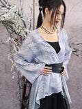 Ranunculus Light Chiffon Purple Cheongsam Top