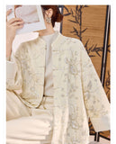 Allegro Lace Embroidered Winter Cheongsam Coat