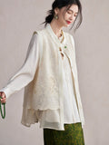 Lady Beige Lace Cheongsam Vest