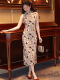 Adelaide Vintage Floral Cotton Cheongsam Dress