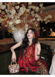 Pansy Halcyon Gold Woven Jacquard Cheongsam Qipao Vest