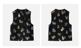 Xandra Black Jacquard Cheongsam Vest