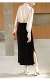 Fuchsia 2-Piece Sandalwood Short Coat Skirt Cheongsam