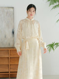 Alessandra 2-Piece Cloud Cherry Apricot Cheongsam Top