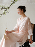 Ranunculus 2-Piece Camellia Pink Cheongsam Dress