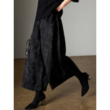 Priscilla Wide Leg Black Casual Pants Cheongsam
