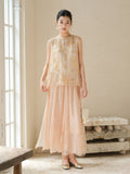 Radiance 2-Piece Light Gold Embroidered Cheongsam Top