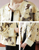 Fuchsia 2-Piece Sandalwood Short Coat Skirt Cheongsam