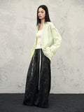 Stardust Light Green Lace Cheongsam Cardigan