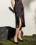 Faye Black Jacquard Cheongsam Dress