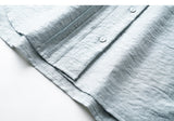 Tender Light Blue Loose Cheongsam Top