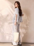 Seraphina 2-Piece Silver Gray Vest Pants Set Cheongsam