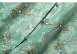 Serpentine Mint Velvet Beaded Cheongsam Vest