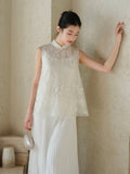 Muse 2-Piece Embroidered Mulberry Silk Cheongsam Top