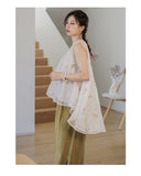 Svetlana Light Apricot Chiffon Cheongsam Top