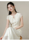 Gwendolyn Jasmine White Embroidered Cheongsam Dress