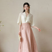 Starlight 2-Piece Xiu Apricot Top with Skirt Cheongsam