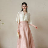 Starlight 2-Piece Xiu Apricot Top with Skirt Cheongsam