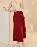 Theresa 2-Piece Polka Dot Vest Cheongsam Set
