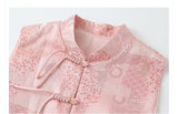 Nina 2-Piece Pink Embroidered Cheongsam Set