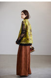 Anemone Yellow Green Lace Cheongsam Vest