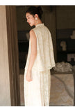 Celebrated 2-Piece Light Apricot Cheongsam Top