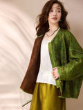 Phoenix Pine Green Jacquard Cheongsam Top