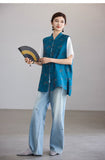 Nocturne Yellow Jacquard Vest Cheongsam