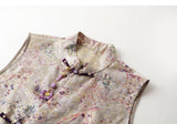 Preeminent Golden Brown Sleeveless Vest Cheongsam