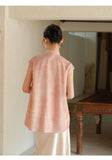 Pearl Light Pink Embroidered Cheongsam Top