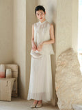 Muse 2-Piece Embroidered Mulberry Silk Cheongsam Top