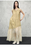 Josephina Ginger Yellow Jacquard Cheongsam Dress